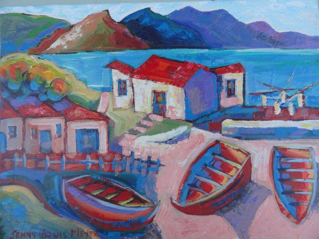 Old Harbour - Acrylic on Canvas - Jenny Bowes Meyer